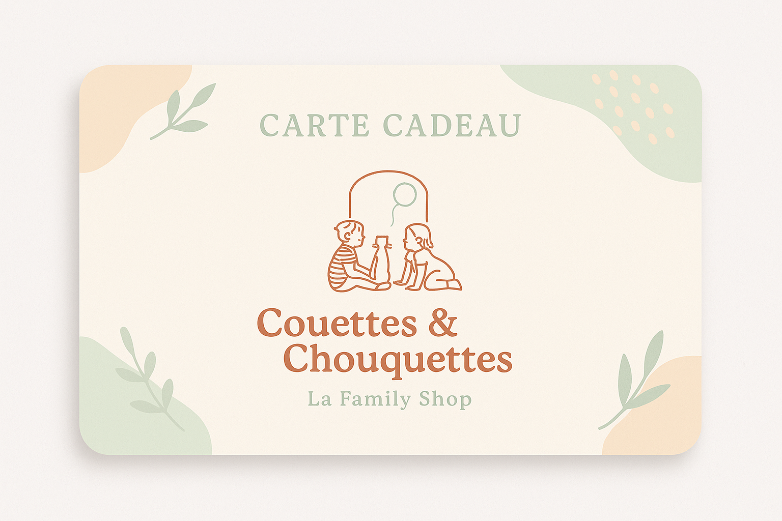 Carte cadeau élégante