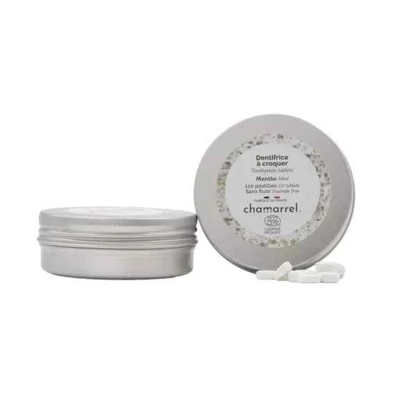 Dentifrice solide à croquer | Certifié bio (Format voyage | 20 pastilles) - Couettes et Chouquettes