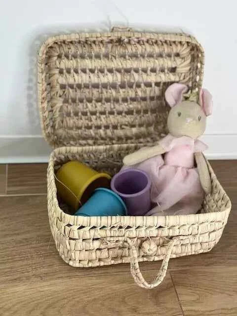 VALISETTE PLATE Fibre Naturelle - Couettes et Chouquettes