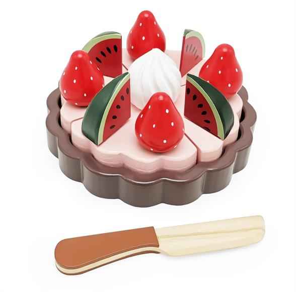 Gâteau Pastèque Chocolat en Bois