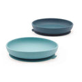 Set de 2 Assiettes ventouses en silicone - Blue Abyss / Lagoon - Couettes et Chouquettes