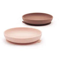 Set de 2 Assiettes ventouses en silicone - Blush / Terracotta - Couettes et Chouquettes