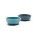 Set de 2 Bols ventouse en silicone - Blue Abyss / Lagoon - Couettes et Chouquettes