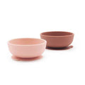 Set de 2 Bols ventouse en silicone - Blush / Terracotta - Couettes et Chouquettes