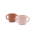 Set de 2 Tasses d´apprentissage en silicone - Blush / Terracotta - Couettes et Chouquettes