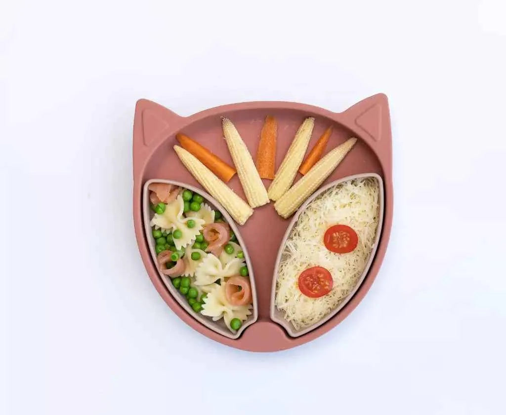 Assiette en silicone avec pots Renard - Couettes et Chouquettes