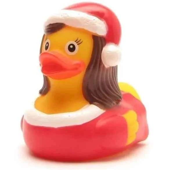 Canard en caoutchouc Mère Noël - Couettes et Chouquettes