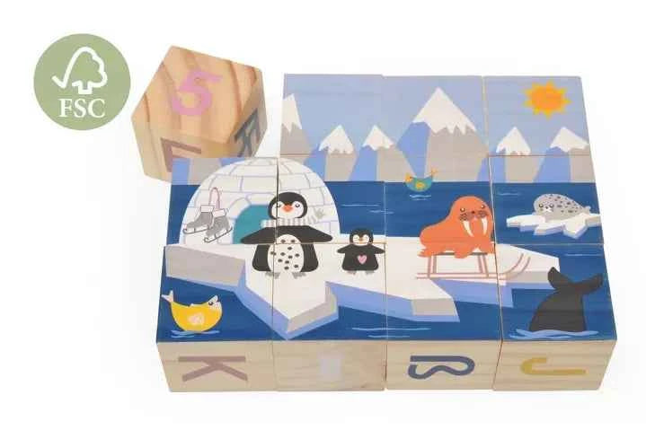 Blocs de construction avec lettres en bois - Couettes et Chouquettes