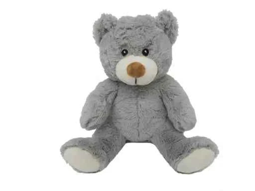 Bouillotte peluche ours gris - Couettes et Chouquettes