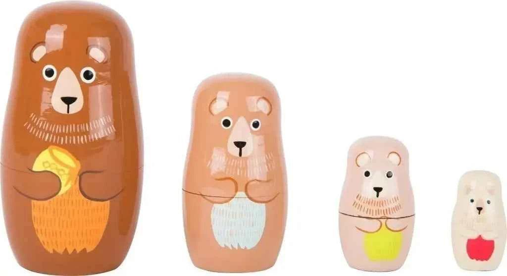 Famille d’ours Matriochka en bois - Couettes et Chouquettes