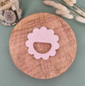 Anneau de dentition en silicone Lion - Rose doux - Couettes et Chouquettes