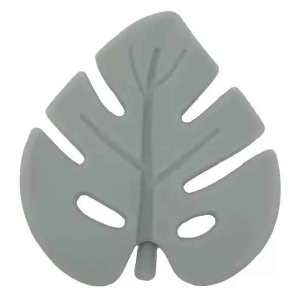 Anneau de dentition en silicone Feuille - Sauge - Couettes et Chouquettes