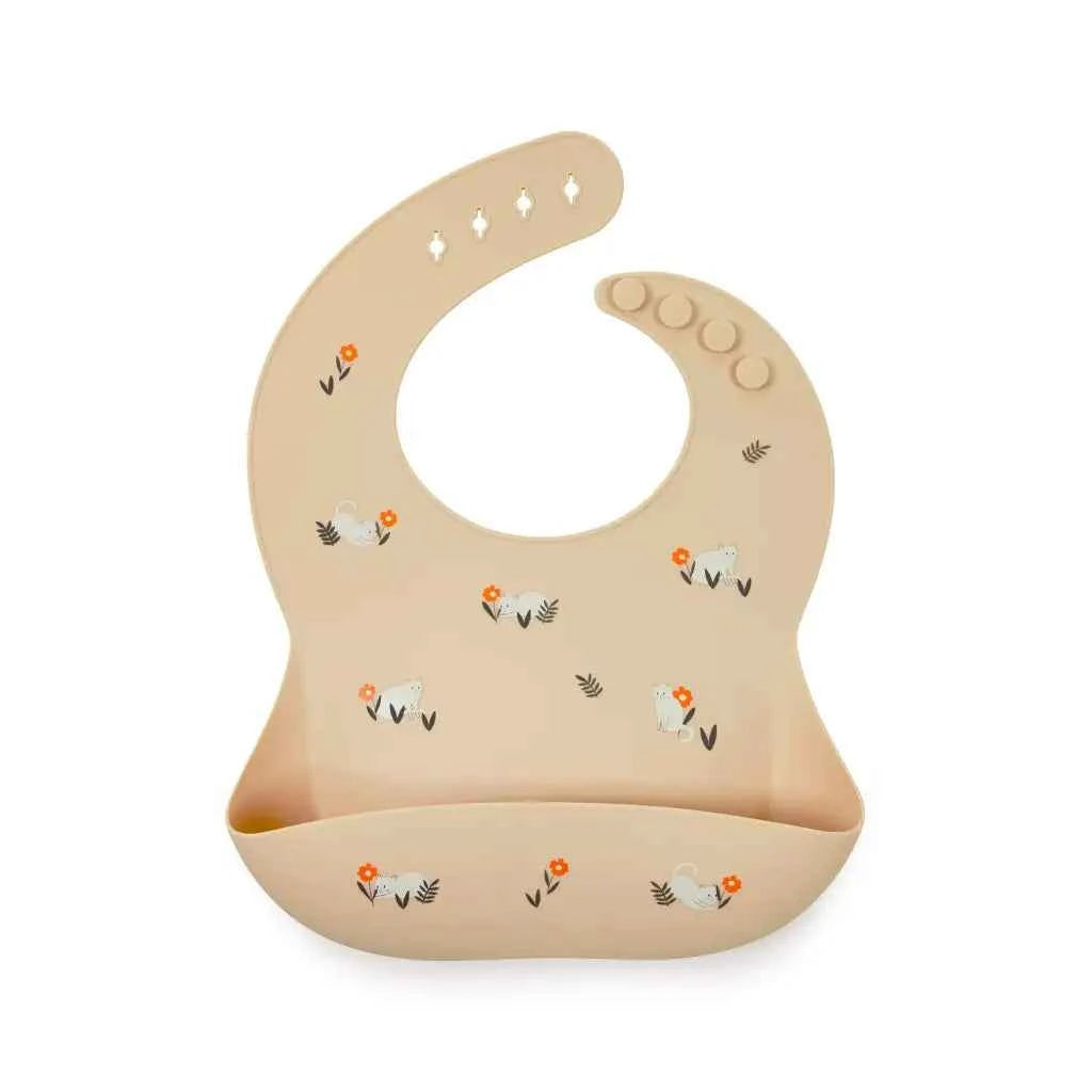 Bavoir en silicone Chatons - Crème - Couettes et Chouquettes