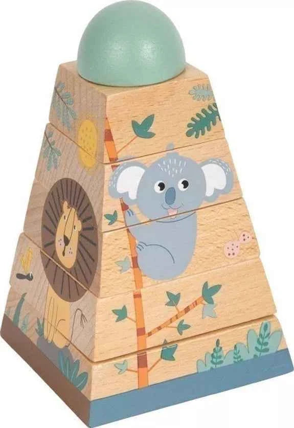 Tour empilable « Safari » en bois - Couettes et Chouquettes
