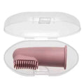 Brosse à dents en silicone avec étui - Rose poudré - Couettes et Chouquettes