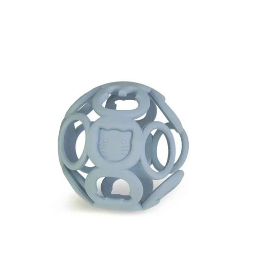 Balle en silicone (bleu azur) - Couettes et Chouquettes