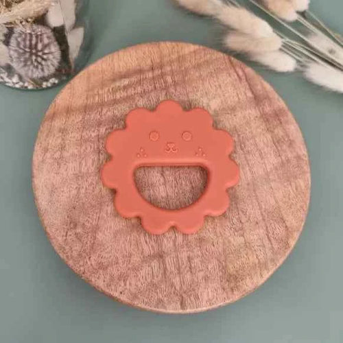 Anneau de dentition en silicone Lion - Terracotta - Couettes et Chouquettes