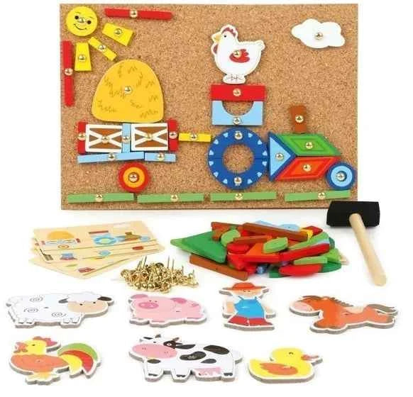 Jeu de marteau ferme - Couettes et Chouquettes