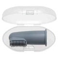 Brosse à dents en silicone avec étui - Bleu gris - Couettes et Chouquettes