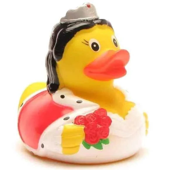 Canard en caoutchouc Sissi - Couettes et Chouquettes