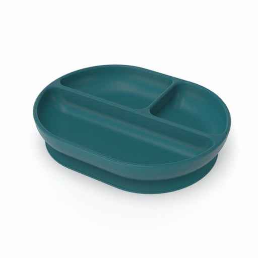 Assiette compartimentée en silicone - Blue Abyss - Couettes et Chouquettes