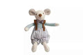Poupée souris garçon en tissu, 18 cm - Couettes et Chouquettes