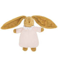 Lapin Nid d'Ange Doudou Hochet (20cm): Rose Poudré - Couettes et Chouquettes
