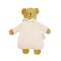 Ours Nid d'Ange Doudou avec Hochet - Coton Bio Rose Poudré - Couettes et Chouquettes